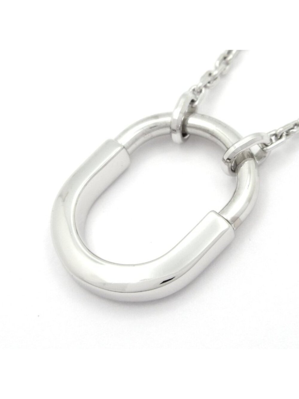 Tiffany & Co Necklace Lock Small Pendant 18k White Gold